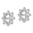 thumbnail image 2 of 925 Sterling Silver Diamond and White Topaz Earrings Jacket Measures 13x13mm Wide - Earring Jacket for Women, 2 of 2