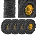 thumbnail image 4 of Rc Tire Rc Car Tire 4 Piezas RC Crawler Neumático De Goma Accesorio De Cubo De Rueda De Metal Apto para Coche RC 1/10 De 22 Pulgadas ANGGREK Otros, 4 of 7