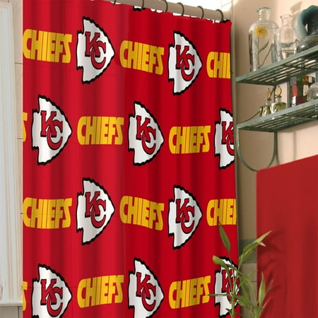 Nfl Kansas City Chiefs Shower Curtain Football Team Logo Bath Nfl Kansas City Chiefs Shower Curtain Football Team Logo Bath Accessory