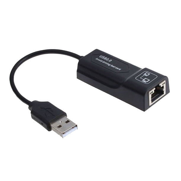 Cateissary USB 2.0 USB Lan Ethernet Adaptador Tarjeta de red a Lan Ethernet Adaptador para Windows 10 10/100 Mbps Juegos de teclado y mouse para computadora