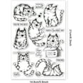 thumbnail image 6 of 8.3x5.8in Cat Clear Stamps Lovely Cat Silicone Stamps Wish Words Rubber Transparent Rubber Seal Stamps for Card Making DIY Scrapbooking Crafting Decoration, 6 of 8