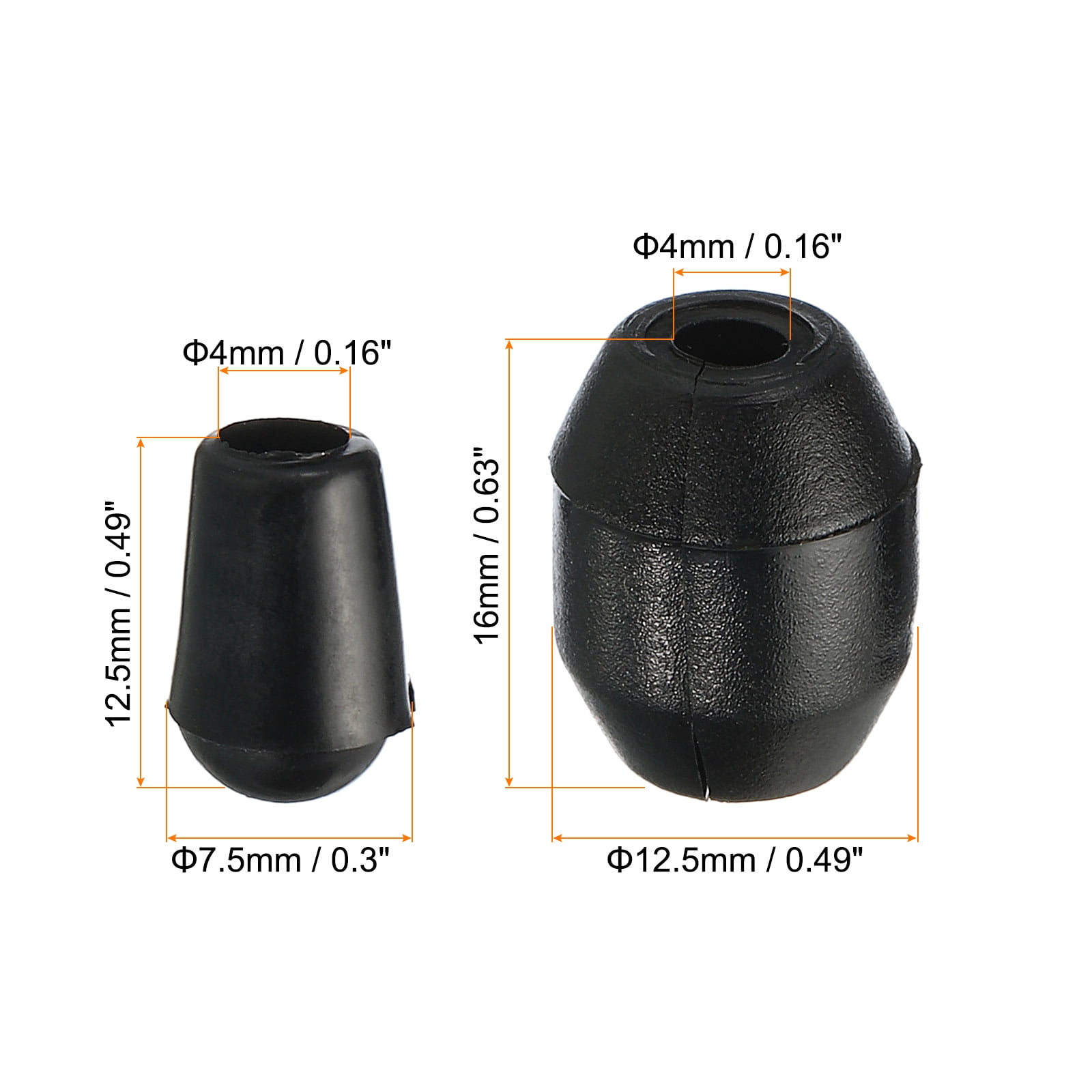 Unique Bargains Sink Rack Feet Plastic Sink Protector Feet with Bumpers Cover Black