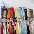 thumbnail image 7 of Crossbody Lanyard with Card Holder Phone Case for IPhone 16 15 14 Plus 13 12 11 Pro Max Solid Color Protective Shockproof Cover (For iPhone 13,Deep Blue), 7 of 7