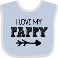 thumbnail image 3 of Inktastic I Love My Pappy with Arrow Boys or Girls Baby Bib, 3 of 4
