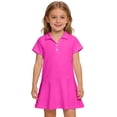 thumbnail image 3 of LWavelet Back to School Uniform Dress for Girls Short Sleeve Pique Polo Dress Summer School Uniform Kids Casual Sundress, 3 of 6
