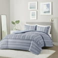 thumbnail image 4 of Kent 3 Piece Striped Herringbone Oversized Duvet Cover Set, 4 of 9
