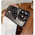 thumbnail image 3 of Compatible for iPhone 13 Pro Max Case with Luxury Glitter Cute Butterfly Plating Design Aesthetic Women Teen Girls Phone Cases Camera Protection Shockproof Cover-Glitter Black, 3 of 10