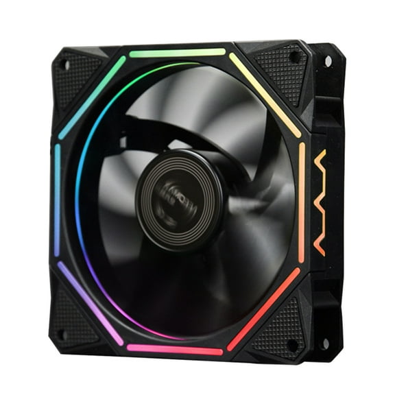 ARGB Computer Cooling Fan with 12cm Size Black Color for Strong Heat Dissipation and
