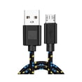 thumbnail image 1 of OLAF Universal 1M Nylon Woven Wire Micro USB Phone Charger Sync Data Cable Cord-Black, 1 of 5