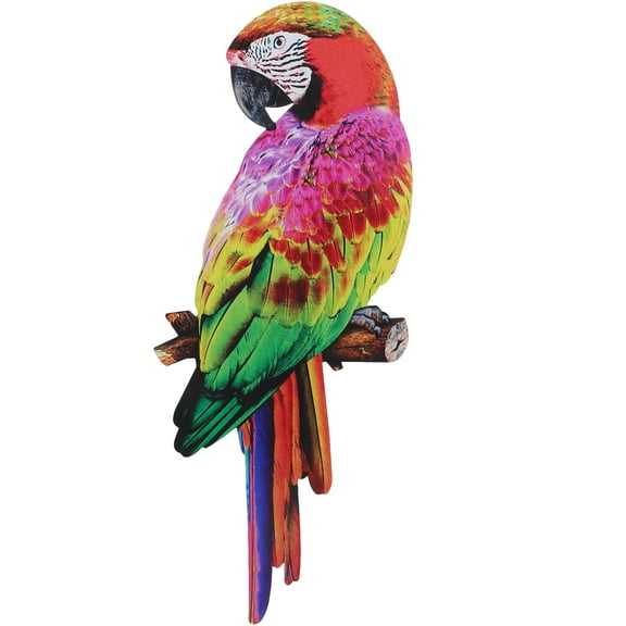 Birds Decor Scene Hanging Parrot Statue 3d Wall Outdoor Metal Art Sculpture Craft Ornament Iron Pendant