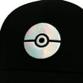 thumbnail image 5 of Pokemon Holographic Pokeball Men's Elie Flex Black Baseball Cap, 5 of 6
