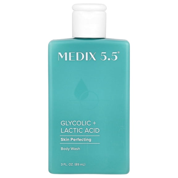 Medix 5.5 Body Wash, Skin Perfecting, Glycolic   Lactic Acid , 3 fl oz (89 ml)