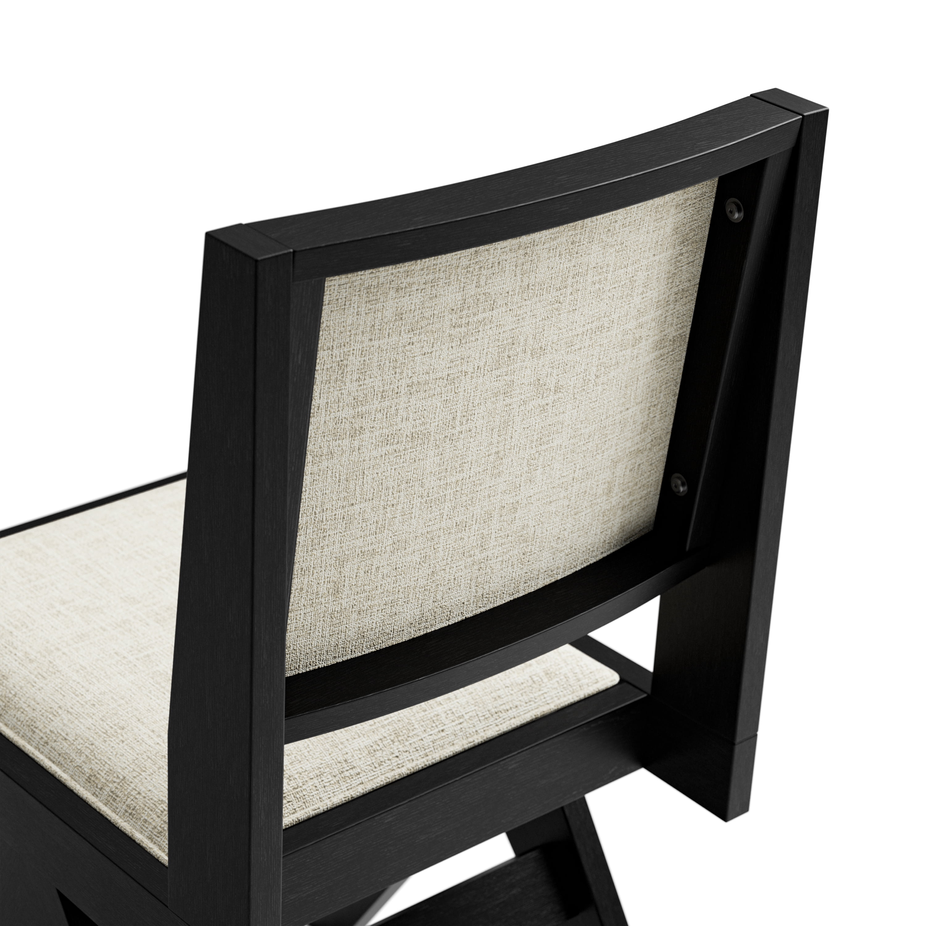 Furniture of America Kaelis Modern Solid Wood Indoor Dining Chairs, Balck (Set of 2)