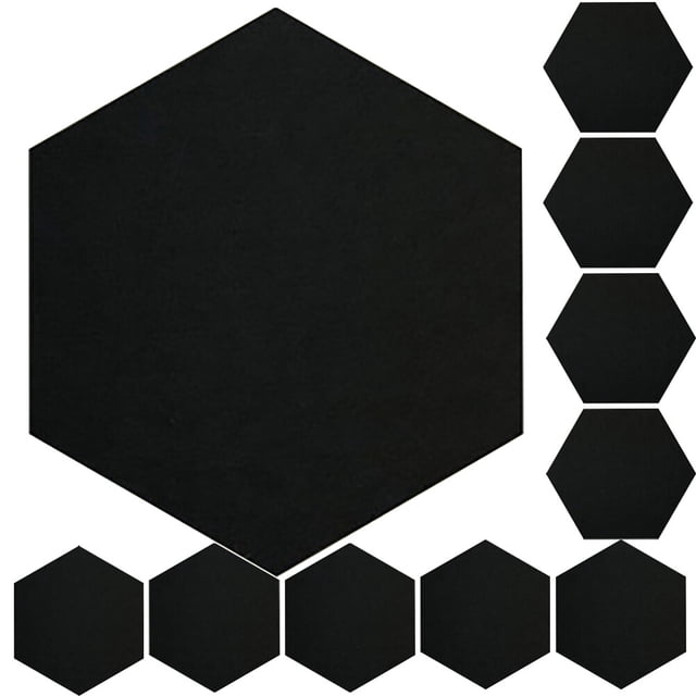 12 pegatinas decorativas de pared multifuncionales con aislamiento acústico hexagonales para bricolaje