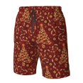 thumbnail image 4 of Fotbe Christmas Tree On A Red Background Trajes de Baño Estampados para Hombre, Shorts de Verano de Secado Rápido, Ropa de Playa, Bañadores-Small, 4 of 6