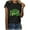 #Black09, variant on Women's St Patrick's Day T-Shirt Lucky Irish Shamrock Paddy's Day Round Neck Short Sleeve Graphic Tees Tops S-3XL