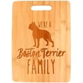 thumbnail image 1 of ThisWear Boston Terrier Dog Mom We're A Boston Terrier Family Dog Lover Big Rectangle Bamboo Cutting Board, 1 of 2