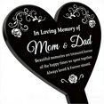 thumbnail image 5 of Memorial Plaque Stake for Parents - Heart-Shaped Acrylic Cemetery Marker, 5 of 6