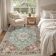 thumbnail image 4 of 5x7 Vintage Floral Area Rug, Washable Non-Slip Stain Resistant Soft Carpet for Living Room Bedroom Farmhouse Hallway, 4 of 18