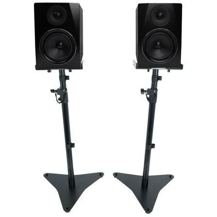 (2) Rockville APM6B 6.5" 350w Powered Studio Monitors Speakers Adjustable Stands