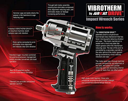 AIRCAT 1778-VXL 3/4-Inch Vibrotherm Drive Composite Impact Wrench 1700  ft-lbs