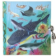 eeBoo: Sharks & Friends Journal - Includes Lock & Keys, Foil Cover, 176 Lined Pages, Sketch-Take Notes-Journal, Diary for Kids Ages 6+