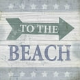 thumbnail image 2 of Beth Anne Creative 20x20 Black Ornate Wood Framed with Double Matting Museum Art Print Titled - Beach Sign VII, 2 of 4