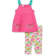 Kids Headquarters Girls 12-24 Months Melon Tank Legging Set(Pink 18 Months)