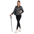 thumbnail image 3 of Little Donkey Andy Women's Lightweight Softshell Jacket Windbreaker for Running Travel Hiking, Windproof, Waterproof (Iron Gray S), 3 of 8