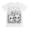 thumbnail image 6 of Toddler Boys Casual Outfit Sets Spring Summer Diy Easter Bunny Print Crew Neck Short Sleeve Shirt Tops And Shorts Daily-Wear,White,2-3 Years, 6 of 7