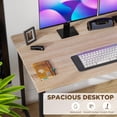 thumbnail image 5 of CL.HPAHKL 47 Inch Computer Table Desk, Modern Simple Style Laptop Table Industrial Office Desk with Metal Frame Adjustable Feet Homework Desk for Home Office Dorm, Writing for Small Space (1, Nature), 5 of 7