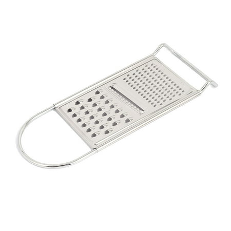 Silver Tone Metal 3 Way Hand Held Fruit Vegetable Coarse Grater Shredder Slicer