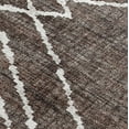thumbnail image 2 of ReaLife Rugs Machine Washable Area Rug - Living Room Bedroom Bathroom Kitchen Entryway Office - Padded Low Pile Stain Resistant Premium - Moroccan Diamond Tribal - Jax - Brown 7'6" x 9'6", 2 of 6