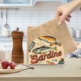 thumbnail image 2 of Yayeee Napkin Holder for Table Kitchen Paper Tissue Organization, Beige Sardines Pattern, 2 of 8