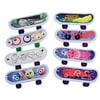 U. S. Toy Mini Finger Skateboards w Wheels 2 in Party Favors, Assorted, 12 Pack