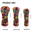 thumbnail image 6 of Uorisanigo Golf Club Head Covers, Ethnic Floral Golf Club Driver, Fairway Wood and Hybrid Headcover, PU Leather Design, Soft Fabric Accessories Gifts for Women, Set of 3, 6 of 7