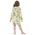 thumbnail image 4 of FORMRS Niños Bathrobe Unisex Hooded Robe Soft Plush Pajamas Sleepwear, Size 10-12T, Birds with Strawberries, 4 of 7