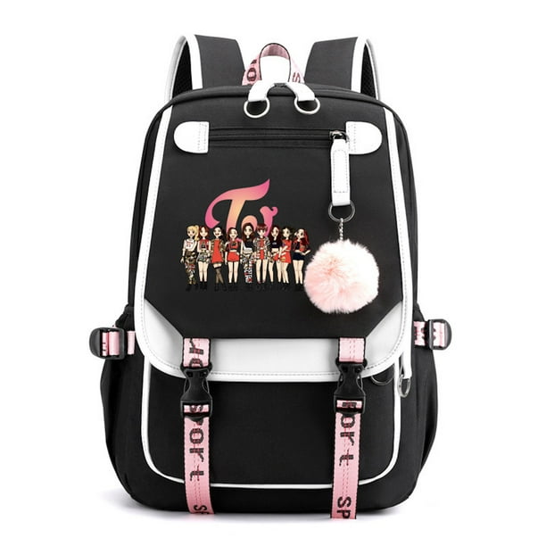 Mochila escolar Anime Twice Kids de nailon, 29 x 16 x 46 cm