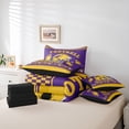 thumbnail image 6 of jejeloiu Rugby Game Gaming 7-Piece Twin Bedding Sets,Yellow Football Helmet Bedding Comforter Set For Teens Reversible, 6 of 8