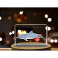 thumbnail image 4 of Guiana Dolphin Crystal Engraving - Beautifully Carved Marine Mammal Decor, 4 of 7