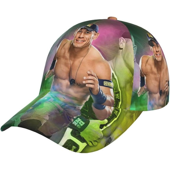 John Cena Wrestler Baseball Cap Adjustable Caps Unisex Aldult Dad Hat Outdoor Stylish Baseball Hats Daily Cap for Running for Men's Lady Black