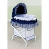 Denim Bear Travel Bassinet with Mesh Sides and Vibration Feature