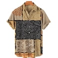 thumbnail image 5 of Camisas lisas de patchwork para hombre, ropa sencilla con estampado 3D, camisas hawaianas de playa, blusas Y2K de manga corta, ropa vintage, blusa con solapa, 5 of 5