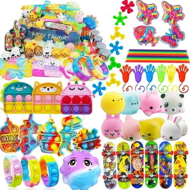 Party Poppers - Assorted Mini Fidget Toys for Kids of All Ages! Perfect for Classroom Prizes, Treasure Chests, Goody Bags, and more. Ideal for Boys and Girls aged 4-10.