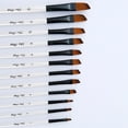 thumbnail image 4 of Xihbxyly Juego de 12 Pinceles de Acuarela, Mango de Madera y Cerdas de Nailon, Agarre Cómodo para Acuarela, Acrílico y Gouache, Portátil para Exteriores, Ideal para Artistas y Aficionados, Tamaños 1-, 4 of 7