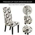 thumbnail image 5 of PiccoCasa Stretch Washable Chair Slipcover Short Floral Dining Chair Cover, Black, 5 of 6