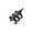 Black, variant on Wide Inspired Three Layer Spikes Open Rings For Mysterious And Personality Expression Featuring Adjustable Fit