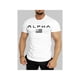 thumbnail image 1 of Camiseta deportiva de cuello redondo para hombre, manga corta, estampado del alfabeto, corte ajustado, top deportivo informal para primavera/verano, 100 % algodón, 180 g/m², 1 of 7