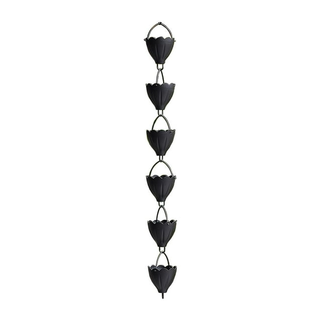 S SERENABLE 100cm Rain Chain for Gutter Porch Water Catcher Chain Replacement Downspouts Flower Shape