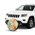 Dreamy Watercolor Painting of Flowers tire cover wheel protector